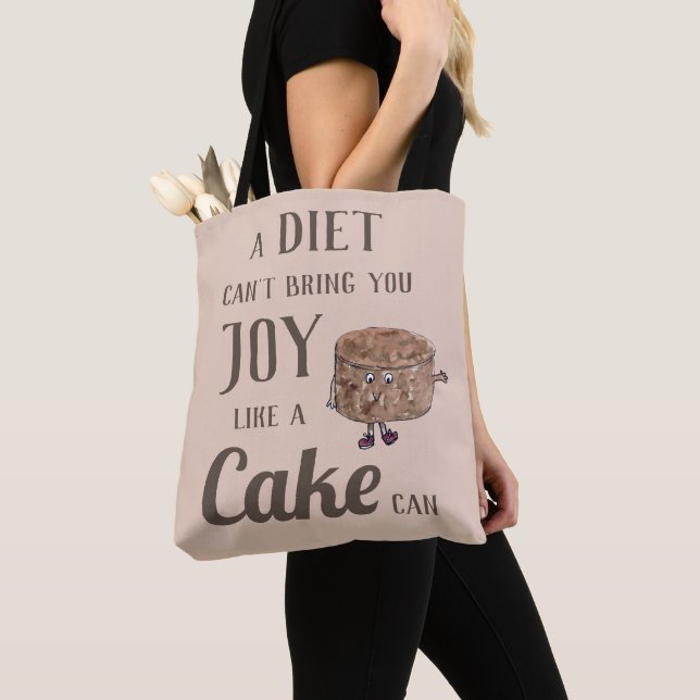 Diet Joy oder Schokolade Kuchen Funny Slogan Witty Tasche (Von Nahem)