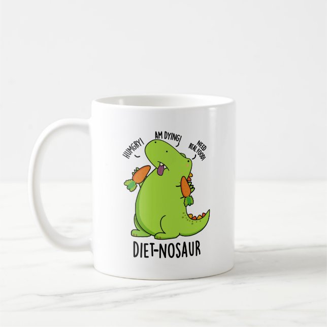 Diet-nosaur Funny Dinosaur Puns Kaffeetasse (Links)