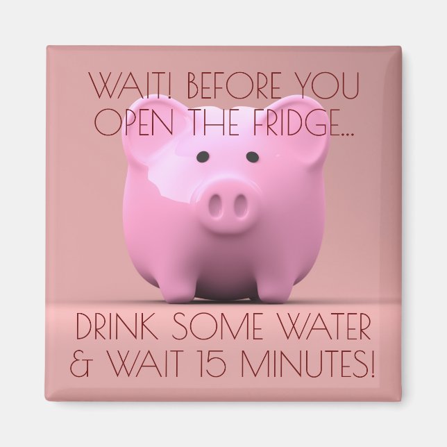 Diet Rat von einem Schwein! Motivierend Magnet (Vorne)