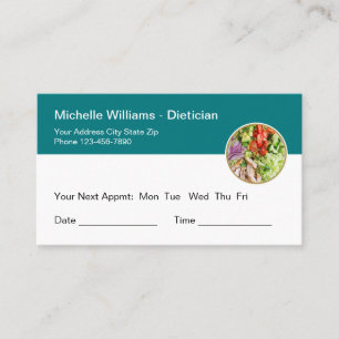 Diététicienne nutritionniste Carte de visite de no