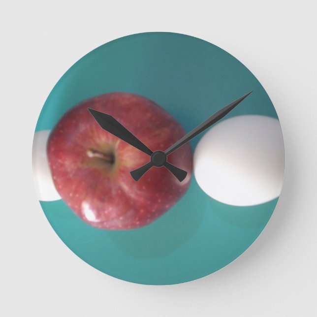 Dieting Time Runde Wanduhr (Vorderseite)