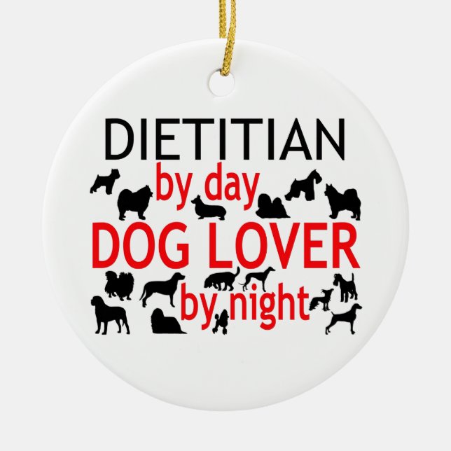 Dietitian Dog Lover Keramikornament (Vorne)