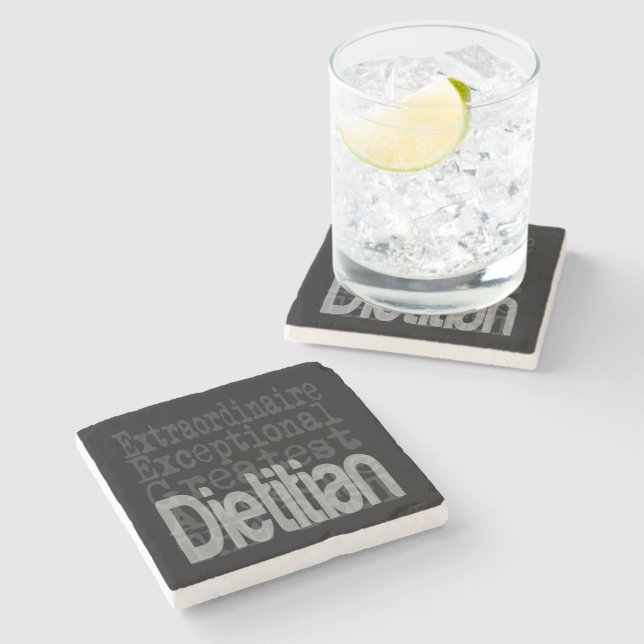 Dietitian Extraordinaire Steinuntersetzer (Seitenansicht)