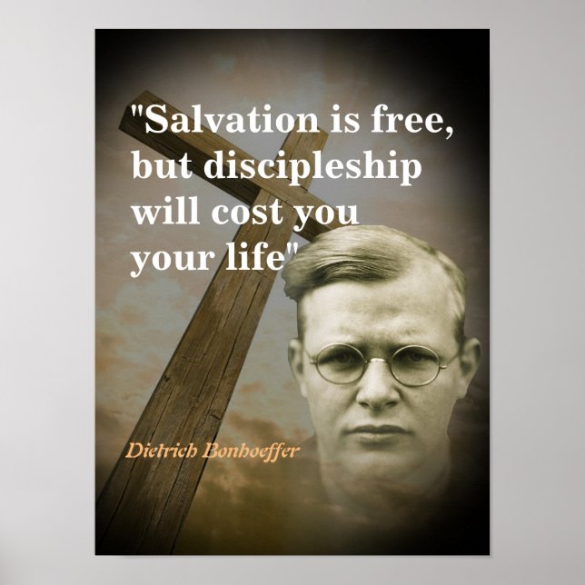 Dietrich Bonhoeffer Quote On Salvation Poster (Vorne)