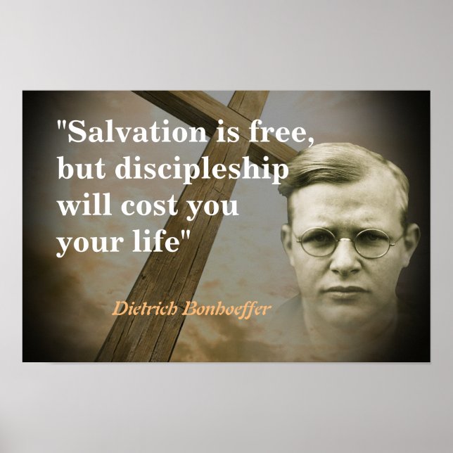 Dietrich Bonhoeffer Quote On Salvation Poster (Vorne)