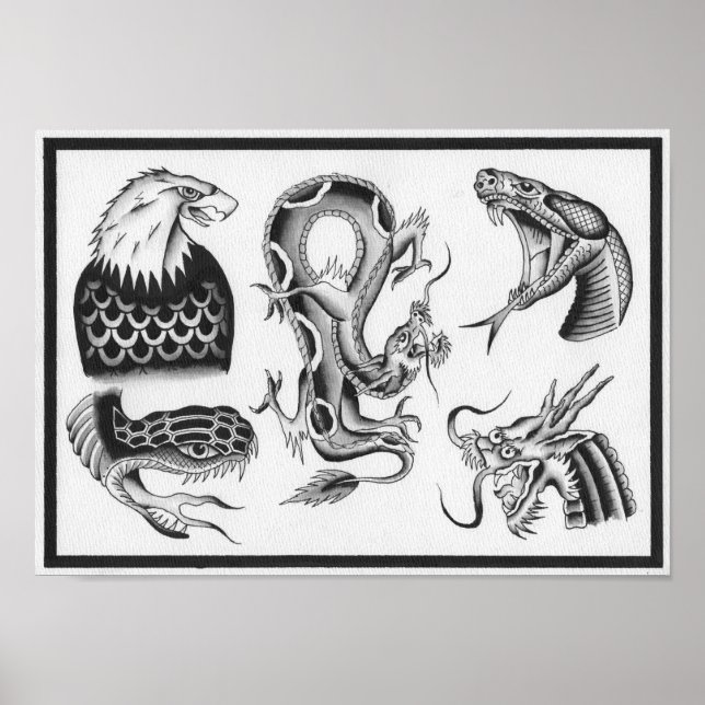 Dietzel Vintage Tattoo Flash Poster (Vorne)