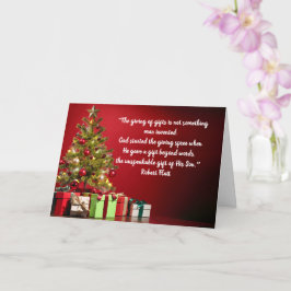 Dieu a offert le plus grand cadeau Son Fils Carte