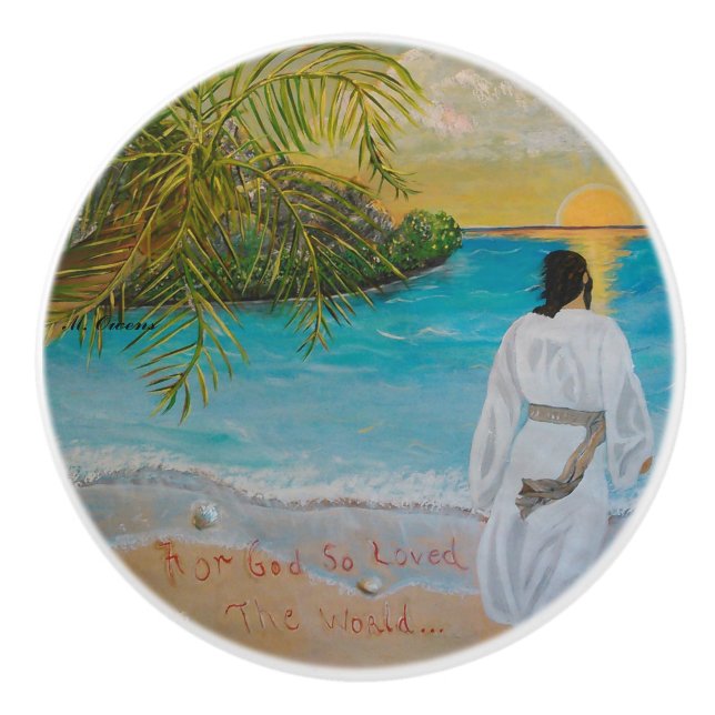 "Dieu Aimait Tant Le Monde..." Bouton de porte (Devant)