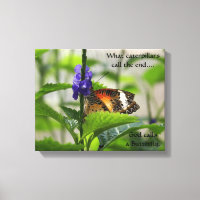 Dieu Appelle Une Toile Enveloppée De Papillon