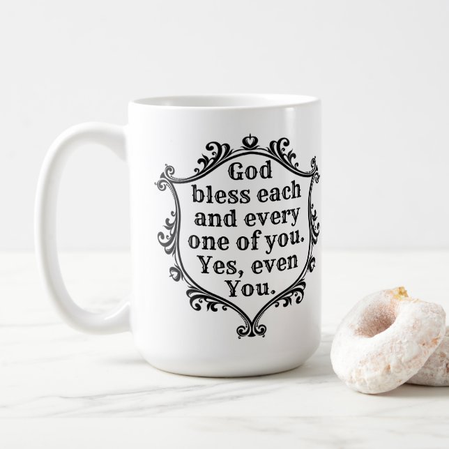 Dieu bénisse la Mug au café (Avec donut)