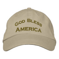 Dieu bénisse l'Amérique brodée Casquette patriotiq