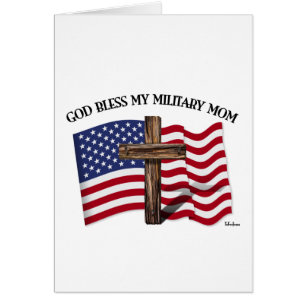 DIEU BÉNISSE MA MÈRE MILITAIRE croix robuste & dra