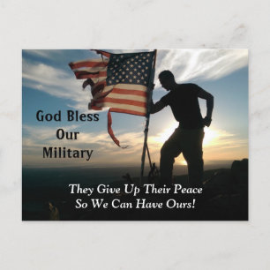 Dieu bénisse notre carte postale militaire