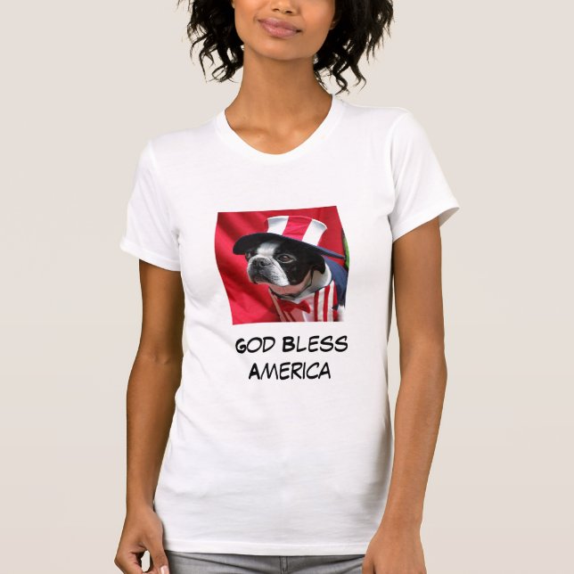 Dieu des femmes bénissent le T-shirt de l'Amérique (Devant)