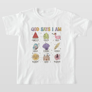 Dieu dit que je suis un T-shirt graphique pour enf