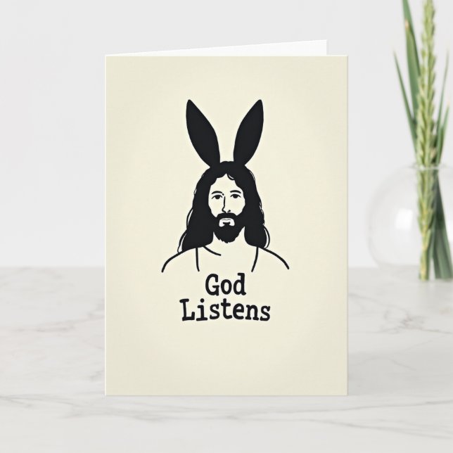 Dieu écoute carte réfléchie (Devant)