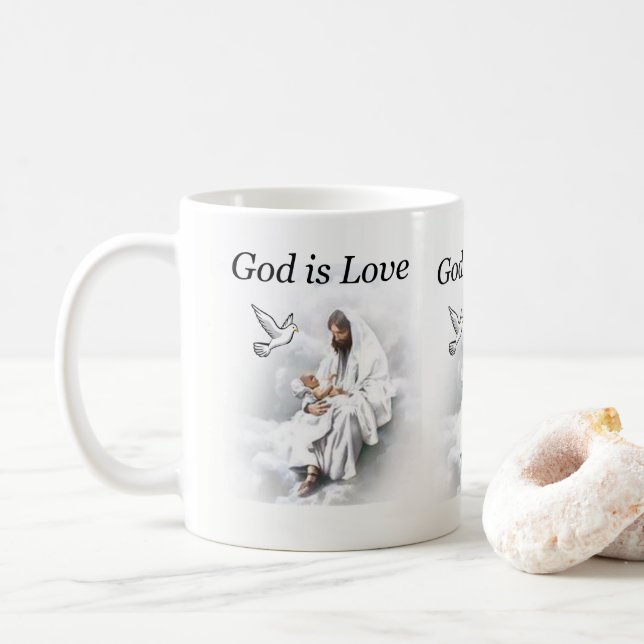Dieu est Amour, Jésus Mug (Avec donut)