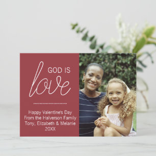 Dieu est amour moderne Christian Valentine Carte p
