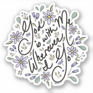 Dieu est avec moi Sticker