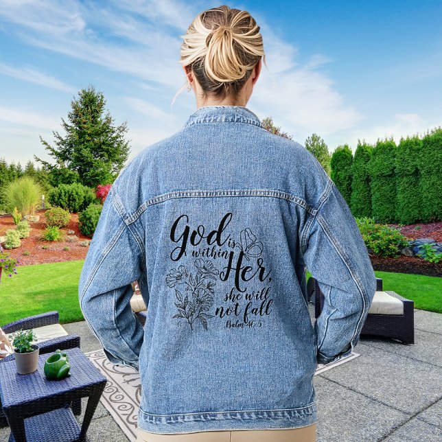 Dieu est dans son psaume 46:5 Bible Verse Apparel (God is within her she will not fall. - Psalm 46:5)