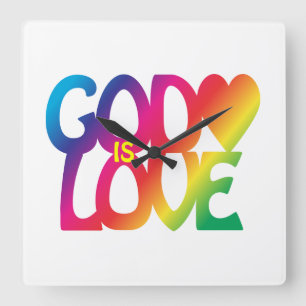 Dieu est horloge murale d'amour