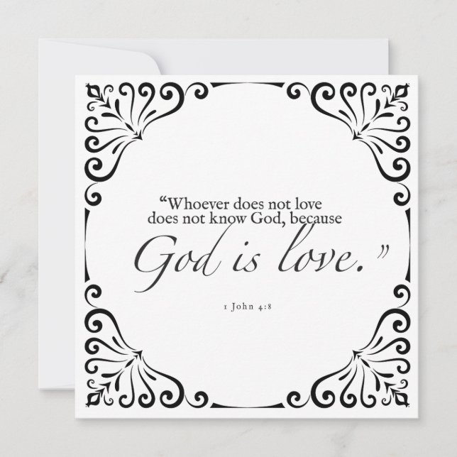 Dieu est l'amour bible Carte de voeux Penser à vou (Devant)