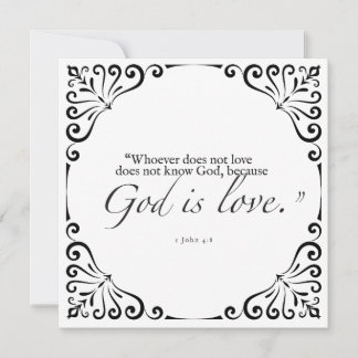 Dieu est l'amour bible Carte de voeux Penser à vou