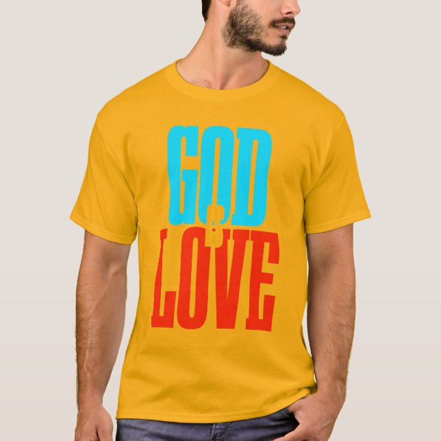 Dieu est Love Inspirational T-Shirt (Devant)