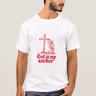 Dieu est mon ancre premium T-shirt pour hommes