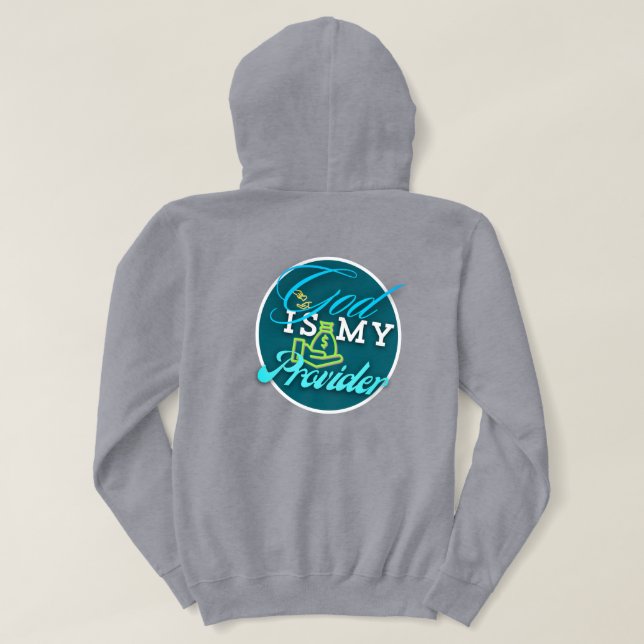 Dieu est mon fournisseur Sweat - shirt à capuche c (Design dos)