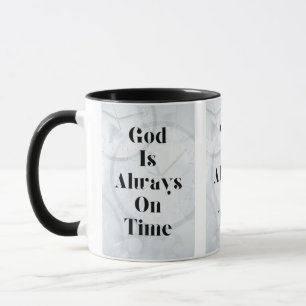 Dieu Est Toujours À Temps Mug À Deux Tons