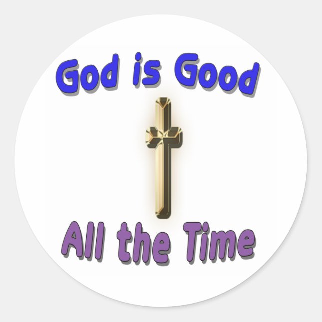 Dieu est un bon Sticker (Devant)
