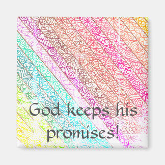 "Dieu Garde Ses Promesses !" Aimant arc-en-ciel
