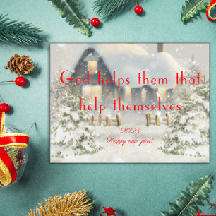 Dieu les aide à joyeux affiche de la nouvelle anné