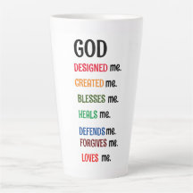 "DIEU M'A CONÇU" Latte Mug