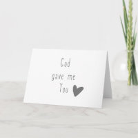 Dieu m'a donné. cartes de vœux