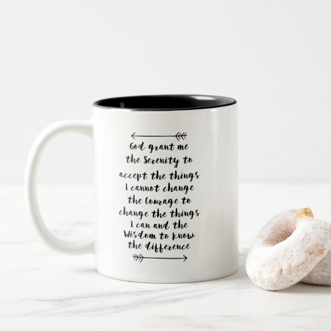 Dieu M'Accorde La Mug De Café De Prière Sérénité (Avec donut)