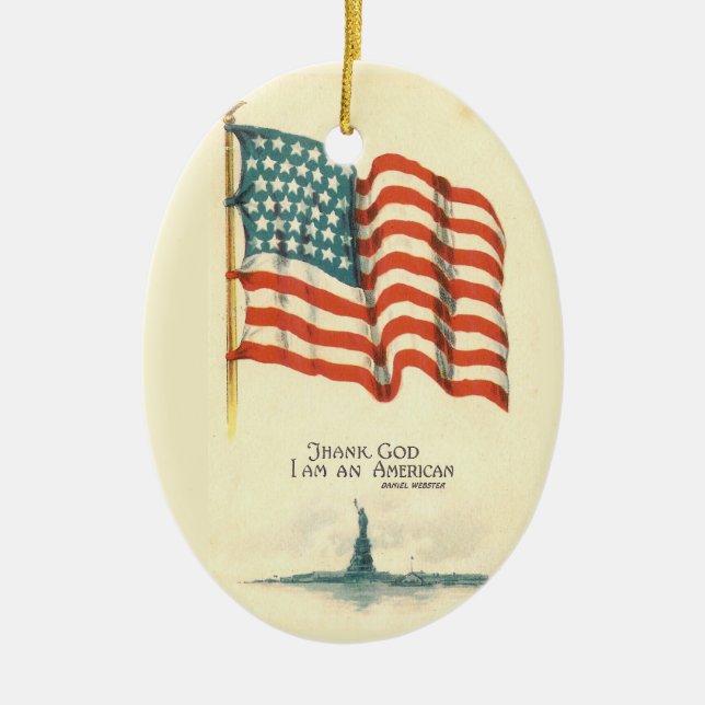 Dieu merci, je suis un ornement du drapeau américa (Devant)