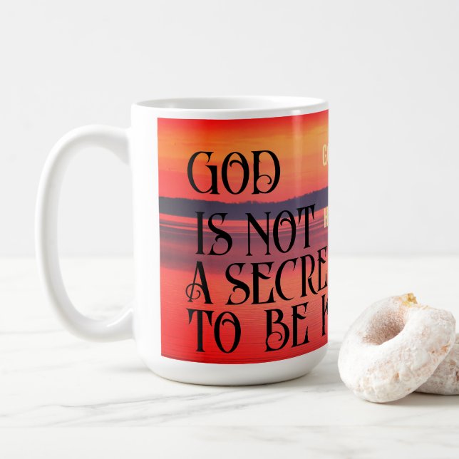 dieu n'est pas un secret à garder Mug (Avec donut)