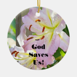Dieu nous sauve ! cadeaux ornement suspendu lis ro