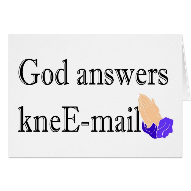 Dieu répond au cadeau religieux de genou-courrier (Devant horizontal)