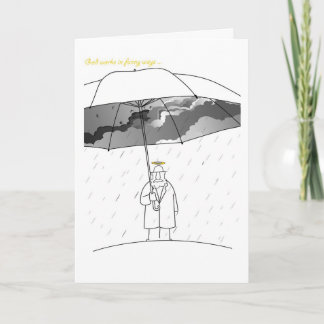 Dieu travaille de manière amusante carte