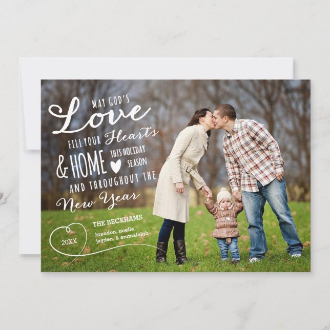 Dieu's Love Holiday Carte photo / Navy Back (Devant)