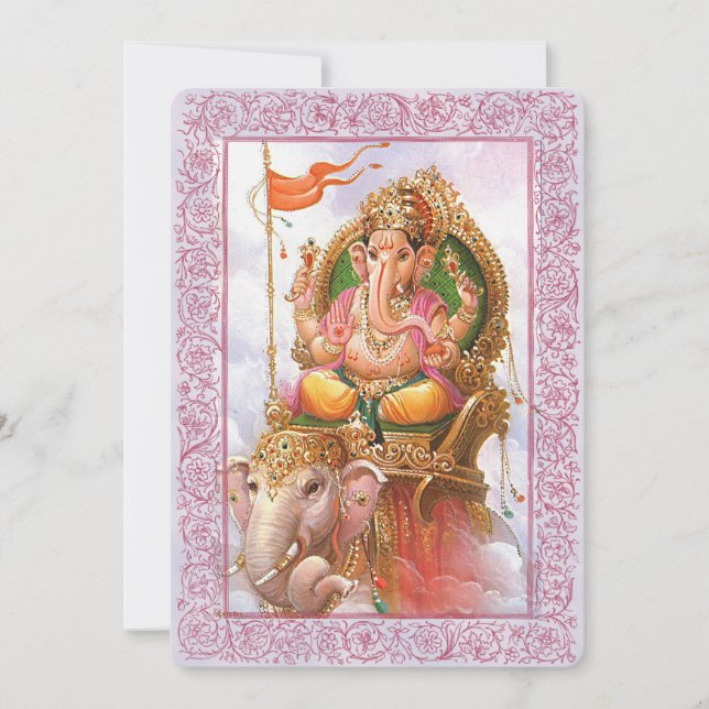 Dieux indiens/Ganesha - Carte d'invitation (Devant)