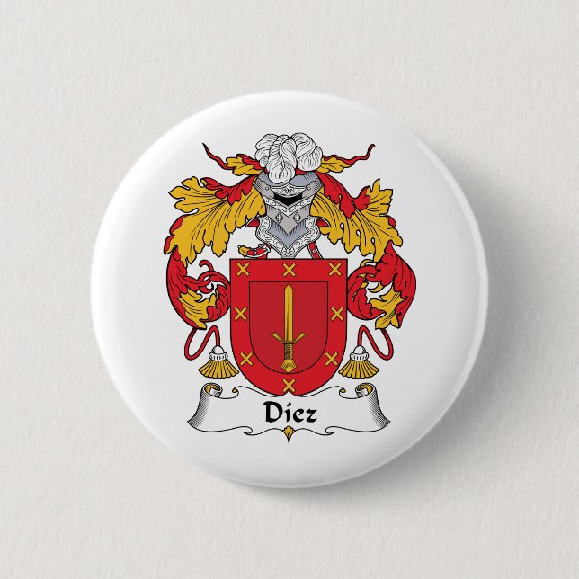 Diez-Familienwappen Button (Vorderseite)