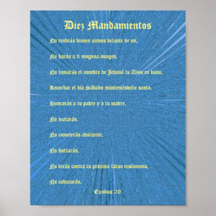 Diez Mandamientos - Aerosol Azul Poster 2