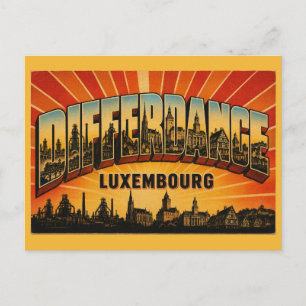 Differdange Luxemburg Hochöfen Postkarte