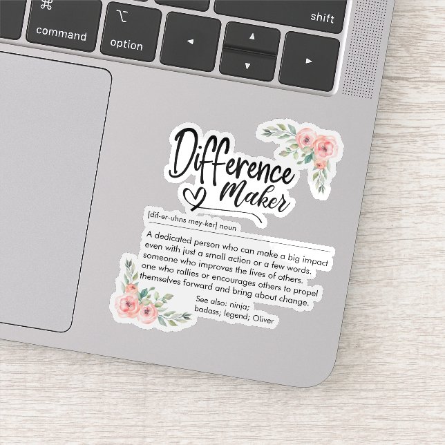 Difference Maker Definition Appreciation for her Aufkleber (Detail)