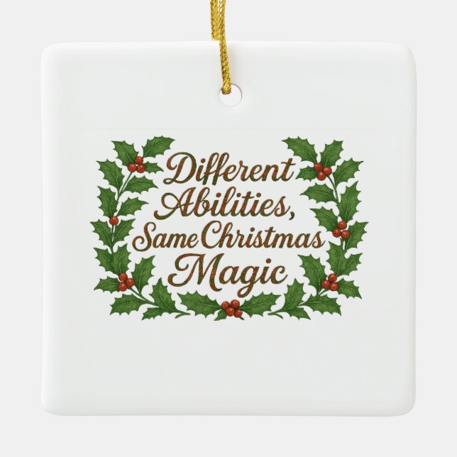 Different Abilities, Same Christmas Magic Keramikornament (Vorderseite)