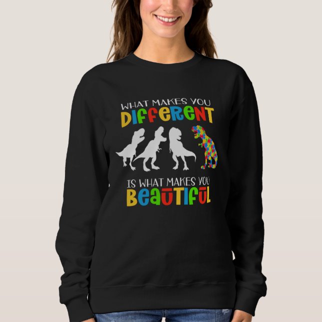 Different Beautiful Autism Awareness Puzzle Piece  Sweatshirt (Vorderseite)